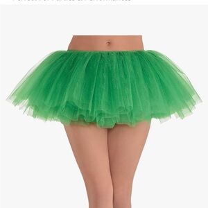 Green Tulle Tutu Skirt One Size Fits All Perfect for Performance Costume party